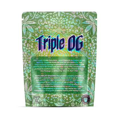 Tripple OG Holographic Mylar bag 3.5g - For Flower- Black Unicorn