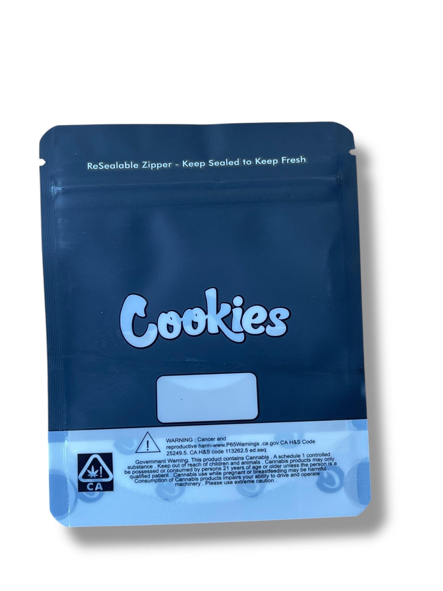 Cookies Mylar Bags 3.5 Gram with window Smell Proof Resealable Cookies Bags Black