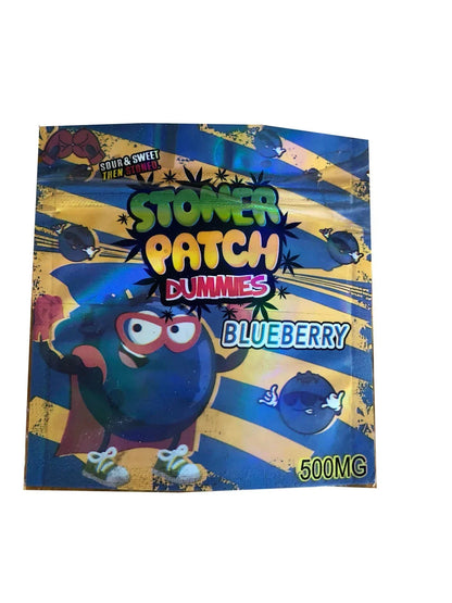 Stoner Patch Dummies Blueberry Gummies 500mg Mylar bags Packaging Only - Black Unicorn Hub