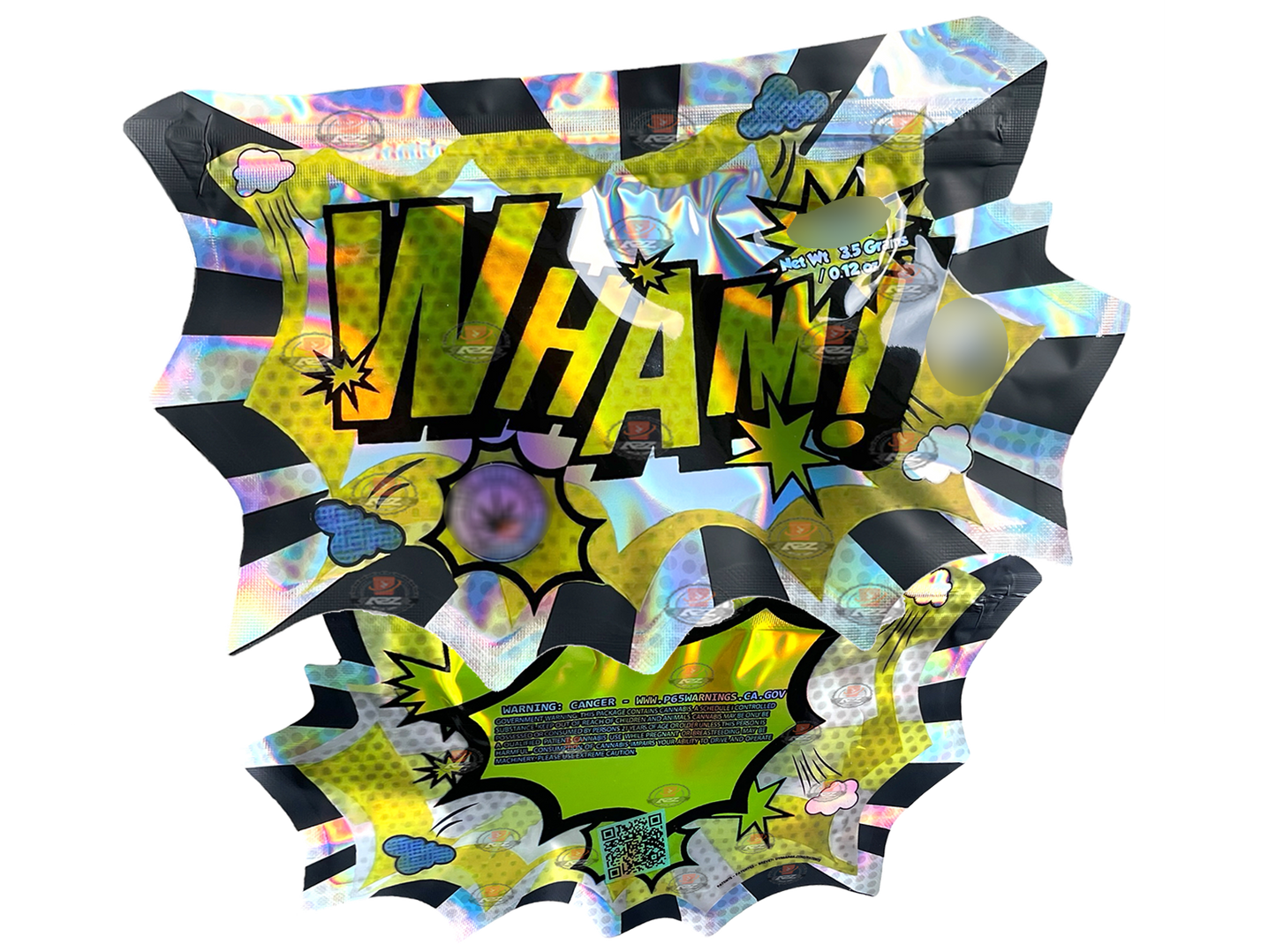 Lil Baby WHAM Gold 2023 Edition Cut Out Mylar Bags 3.5g Die Cut Holographic