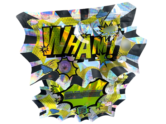 Lil Baby WHAM Gold 2023 Edition Cut Out Mylar Bags 3.5g Die Cut Holographic