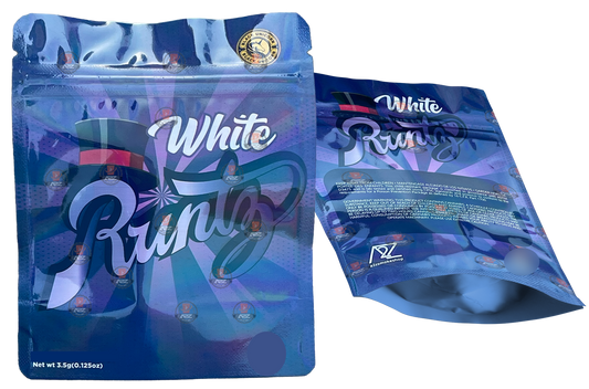 Black Unicorn-White Holographic Mylar bag 3.5g