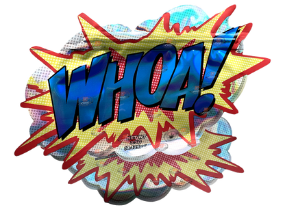 WHOA Lil Baby Cut Out Mylar Bags 3.5g Die Cut Holographic