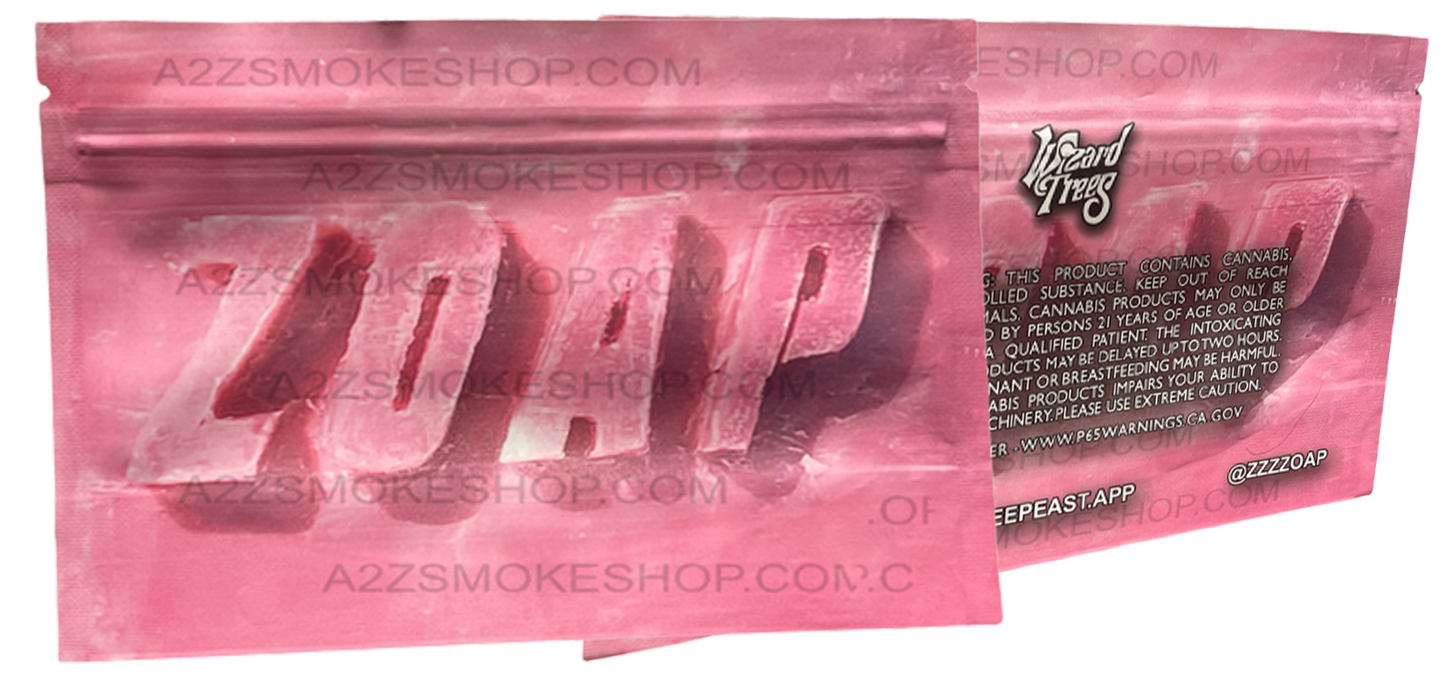 Zoap Wizerd Trees cut out Mylar Bags 3.5g Die Cut
